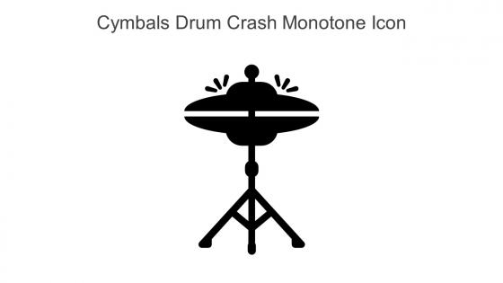 Cymbals Drum Crash Monotone Icon In Powerpoint Pptx Png And Editable Eps Format