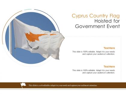 Cyprus country flag hoisted for government event