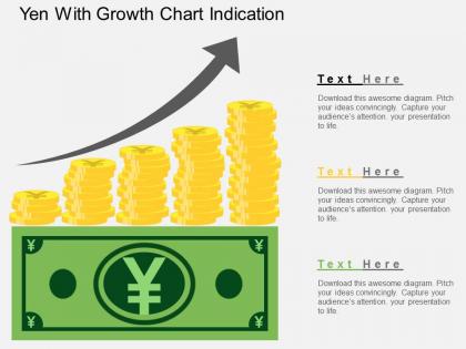 Cz yen with growth chart indication flat powerpoint design