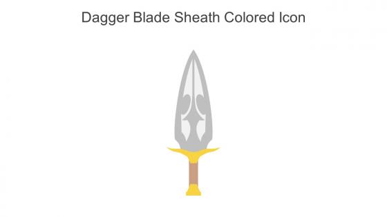 Dagger Blade Sheath Colored Icon In Powerpoint Pptx Png And Editable Eps Format