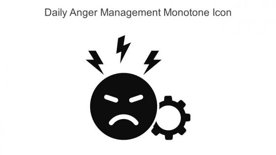 Daily Anger Management Monotone Icon In Powerpoint Pptx Png And Editable Eps Format