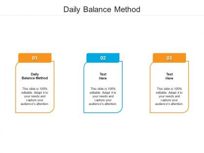 Daily balance methodcpb ppt powerpoint presentation tips cpb