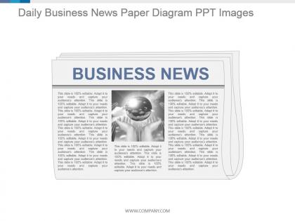 Daily business news paper diagram ppt images