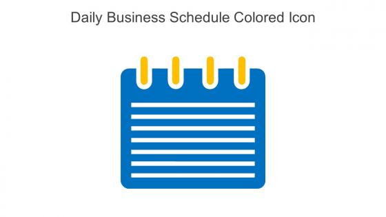 Daily Business Schedule Colored Icon In Powerpoint Pptx Png And Editable Eps Format