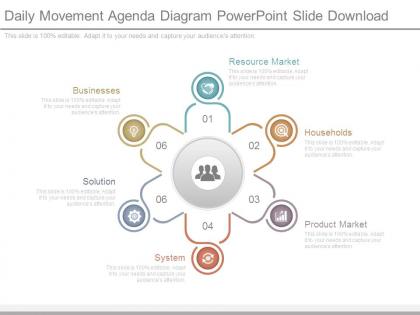 Daily movement agenda diagram powerpoint slide download