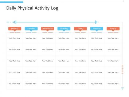 Daily physical activity log office fitness ppt introduction