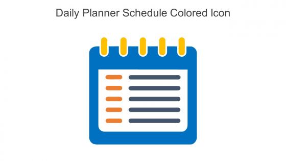 Daily Planner Schedule Colored Icon In Powerpoint Pptx Png And Editable Eps Format