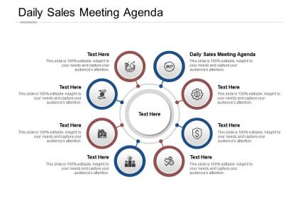 Daily sales meeting agenda ppt powerpoint presentation icon clipart images cpb