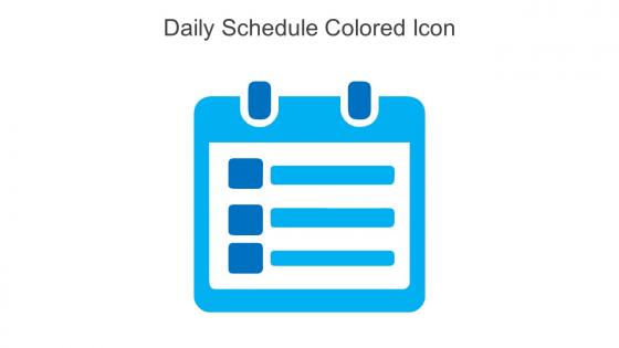 Daily Schedule Colored Icon In Powerpoint Pptx Png And Editable Eps Format