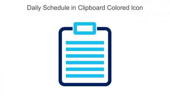 Daily Schedule In Clipboard Colored Icon In Powerpoint Pptx Png And Editable Eps Format