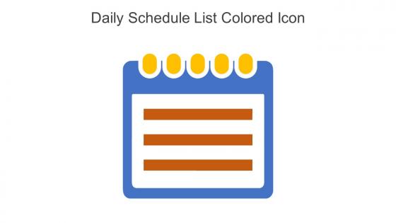 Daily Schedule List Colored Icon In Powerpoint Pptx Png And Editable Eps Format