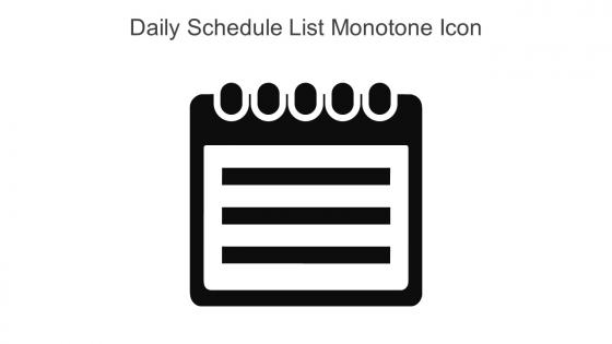 Daily Schedule List Monotone Icon In Powerpoint Pptx Png And Editable Eps Format