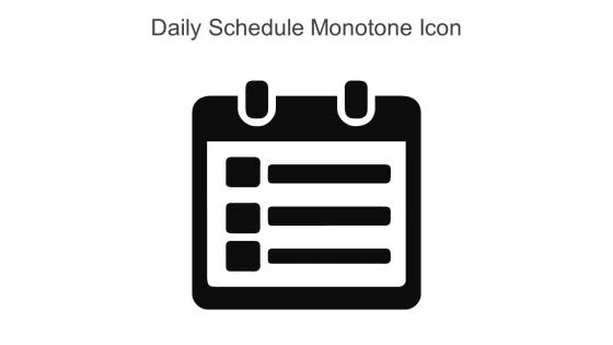 Daily Schedule Monotone Icon In Powerpoint Pptx Png And Editable Eps Format