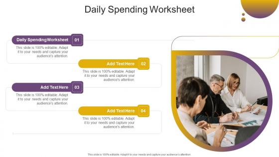 Daily Spending Worksheet In Powerpoint And Google Slides Cpb
