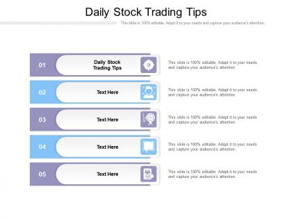 Daily stock trading tips ppt powerpoint presentation summary shapes cpb