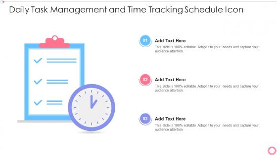 Daily task management and time tracking schedule icon