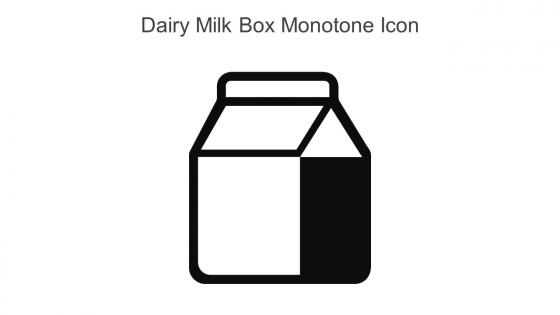 Dairy Milk Box Monotone Icon In Powerpoint Pptx Png And Editable Eps Format