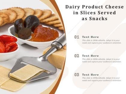 Dairy product cheese in slices served as snacks