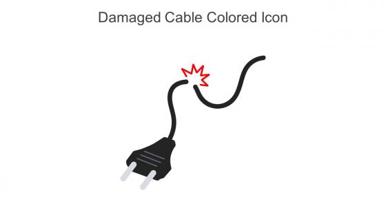 Damaged Cable Colored Icon In Powerpoint Pptx Png And Editable Eps Format