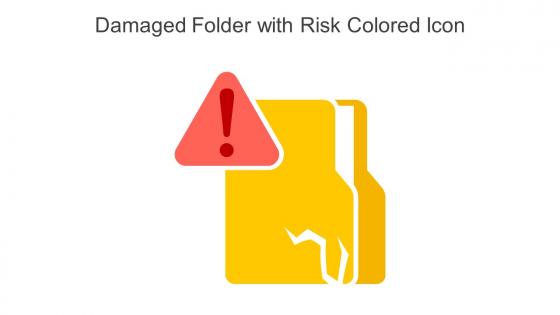 Damaged Folder With Risk Colored Icon In Powerpoint Pptx Png And Editable Eps Format