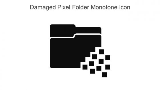 Damaged Pixel Folder Monotone Icon In Powerpoint Pptx Png And Editable Eps Format