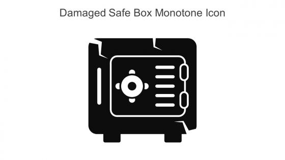 Damaged Safe Box Monotone Icon In Powerpoint Pptx Png And Editable Eps Format