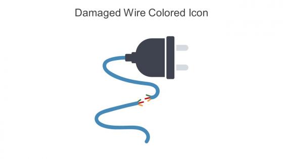 Damaged Wire Colored Icon In Powerpoint Pptx Png And Editable Eps Format