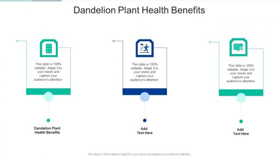 Dandelion Plant Health Benefits In Powerpoint And Google Slides Cpb
