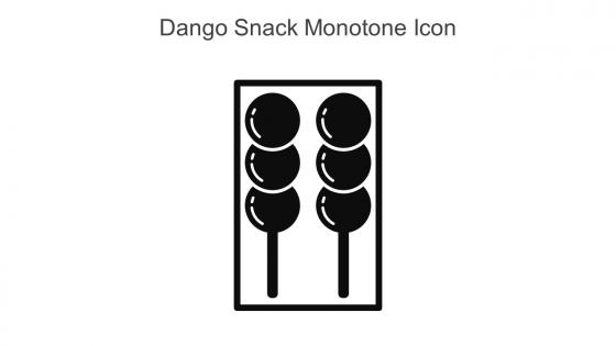 Dango Snack Monotone Icon In Powerpoint Pptx Png And Editable Eps Format