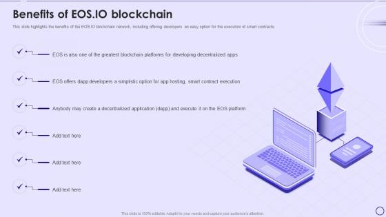 Dapps IT Benefits Of Eos Io Blockchain Ppt Powerpoint Presentation Summary Show