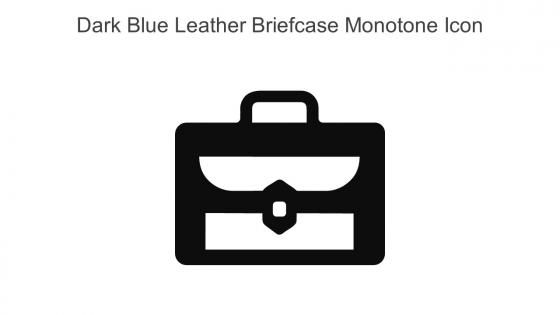 Dark Blue Leather Briefcase Monotone Icon In Powerpoint Pptx Png And Editable Eps Format