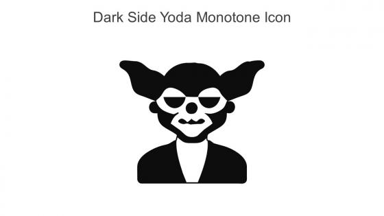 Dark Side Yoda Monotone Icon In Powerpoint Pptx Png And Editable Eps Format