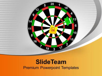 Dart hit the target house achievement business powerpoint templates ppt backgrounds for slides 0113