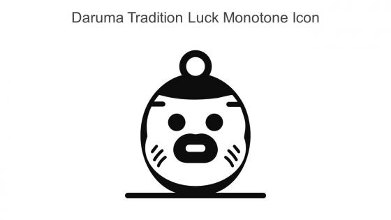 Daruma Tradition Luck Monotone Icon In Powerpoint Pptx Png And Editable Eps Format