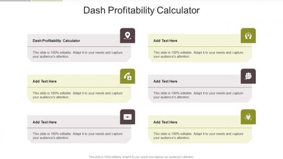 Dash Profitability Calculator In Powerpoint And Google Slides Cpb
