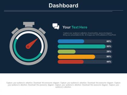 Dashboard chart with percentage analysis powerpoint slides