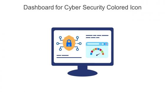 Dashboard For Cyber Security Colored Icon In Powerpoint Pptx Png And Editable Eps Format