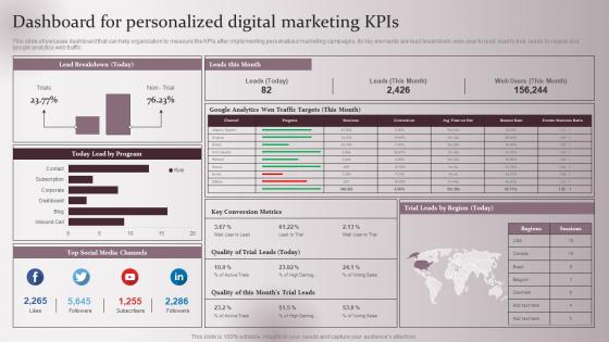 Dashboard For Personalized Enhancing Marketing Strategy Collecting Customer Demographic