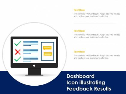 Dashboard icon illustrating feedback results