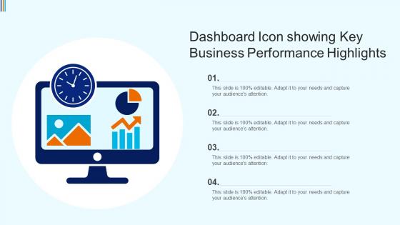 Dashboard Icon Showing Key Business Performance Highlights