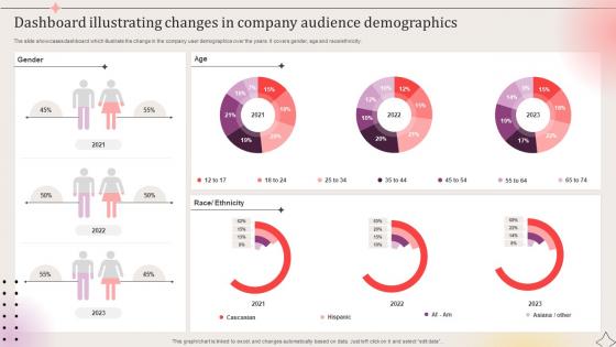 Dashboard Illustrating Changes In Company Audience Demographics