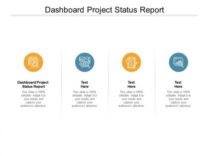 Dashboard project status report ppt powerpoint presentation slides aids cpb