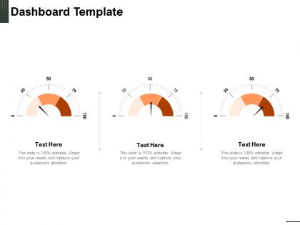 Dashboard template audiences attention meter n65 powerpoint presentation graphics design