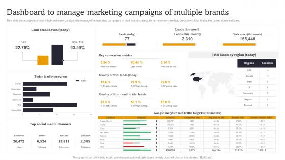 Dashboard To Manage Marketing Campaigns Of Launch Multiple Brands To Capture Market Share