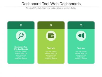 Dashboard tool web dashboards ppt powerpoint presentation ideas maker cpb