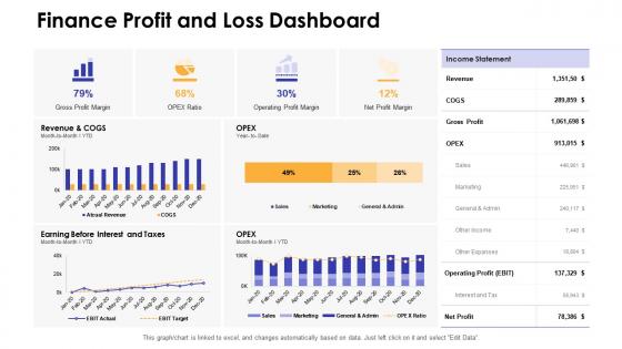 Dashboards by function finance profit and loss dashboard