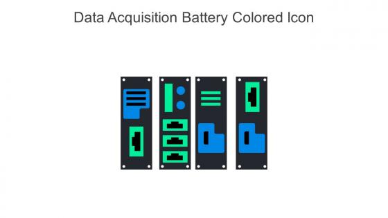 Data Acquisition Battery Colored Icon In Powerpoint Pptx Png And Editable Eps Format