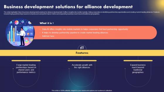 Data AI Artificial Intelligence Business Development Solutions For Alliance Development AI SS