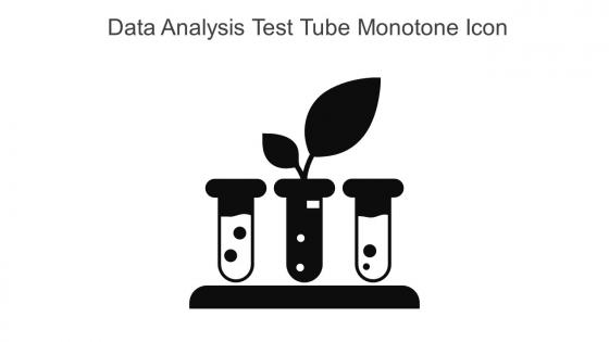 Data Analysis Test Tube Monotone Icon In Powerpoint Pptx Png And Editable Eps Format