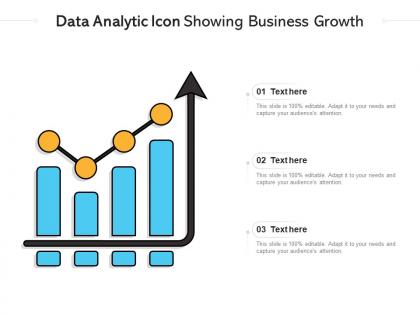 Data analytic icon showing business growth